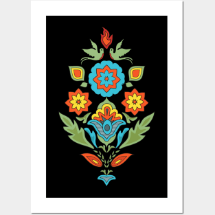 Floral Composition Indian Ethnic Art Posters and Art